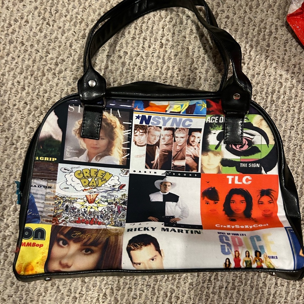 Retro Music Collage Handbag